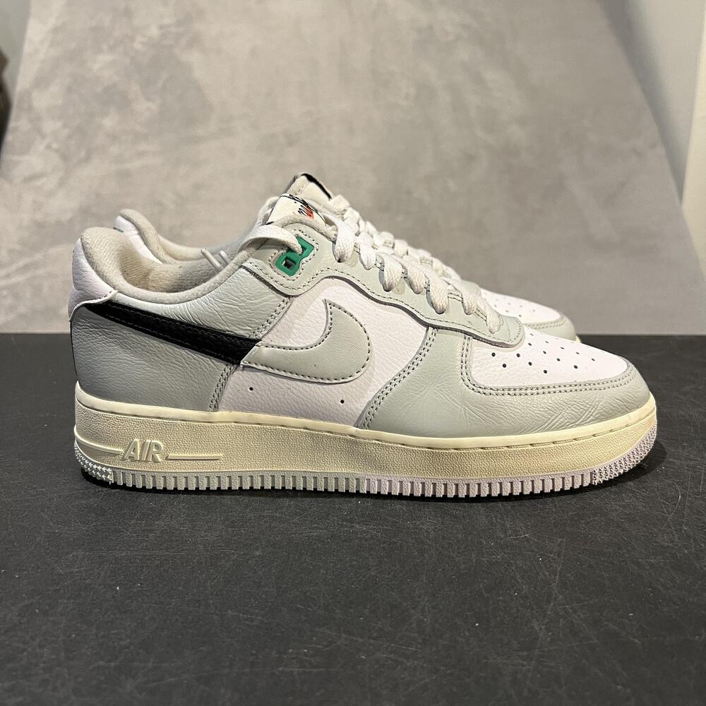 Nike Air Force 1 Low Split Shoes Mens 8.5 Light Silver DZ2522-001 Retro Classic